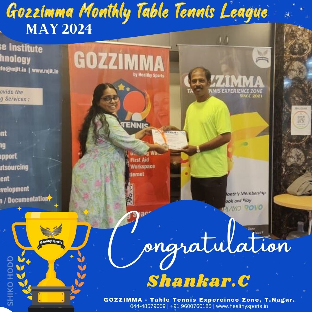 Fantastic effort!
Congratulations to Shankar.c for reaching the semi-finals in our table tennis league 🏓 match on 11/05/2024! 🎉
.
.
.
#TableTennisHero #TableTennisSemiFinalist #GreatGame #WellDone #gozzimma #gozzimmatournament