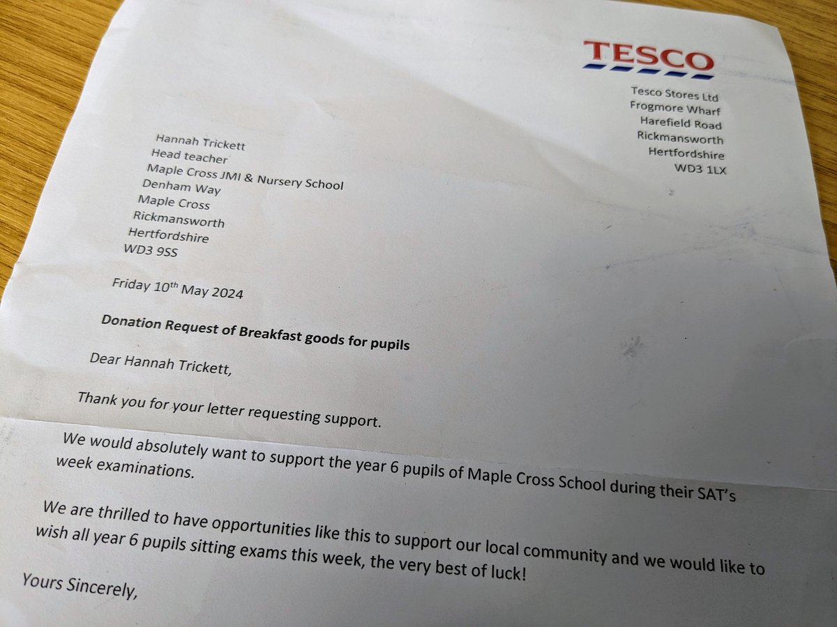 Thank you <a href="/TescoRicky/">Tesco Rickmansworth Charity & Community</a> for the delicious breakfast grub! 

#mxjmi