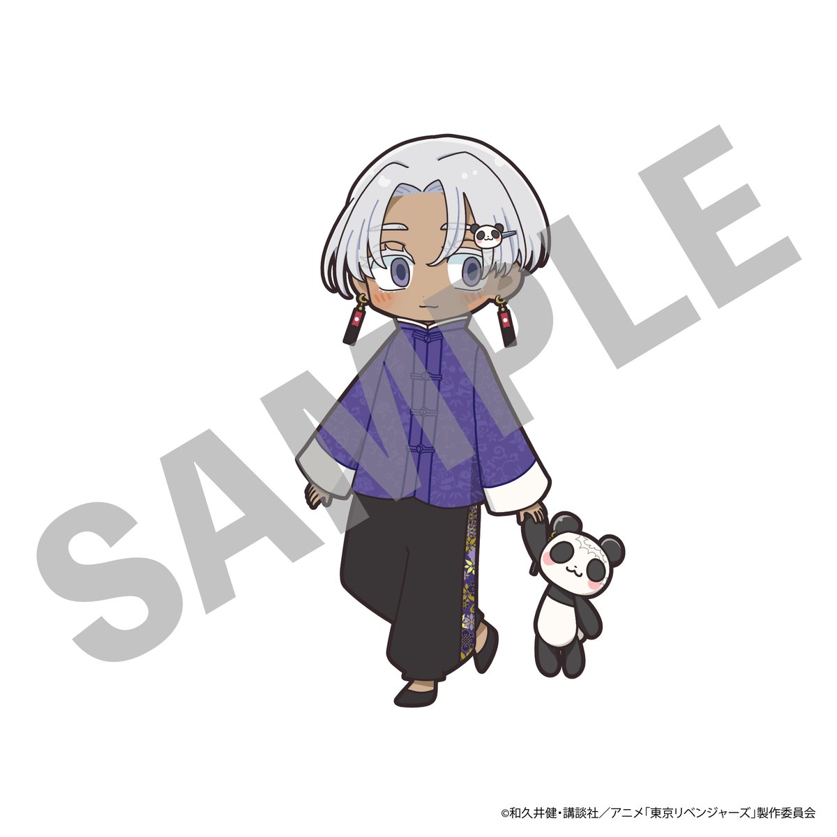 takarushmission's tweet photo. 【ミニキャラ描き起こし】
黒川イザナ
等身と同じく、オリジナル柄のカンフー服を着用しています。
つれ歩いているパンダの装飾に注目してみてください！

＃東リベ中華街ミッション https://t.co/RmsHsuULat