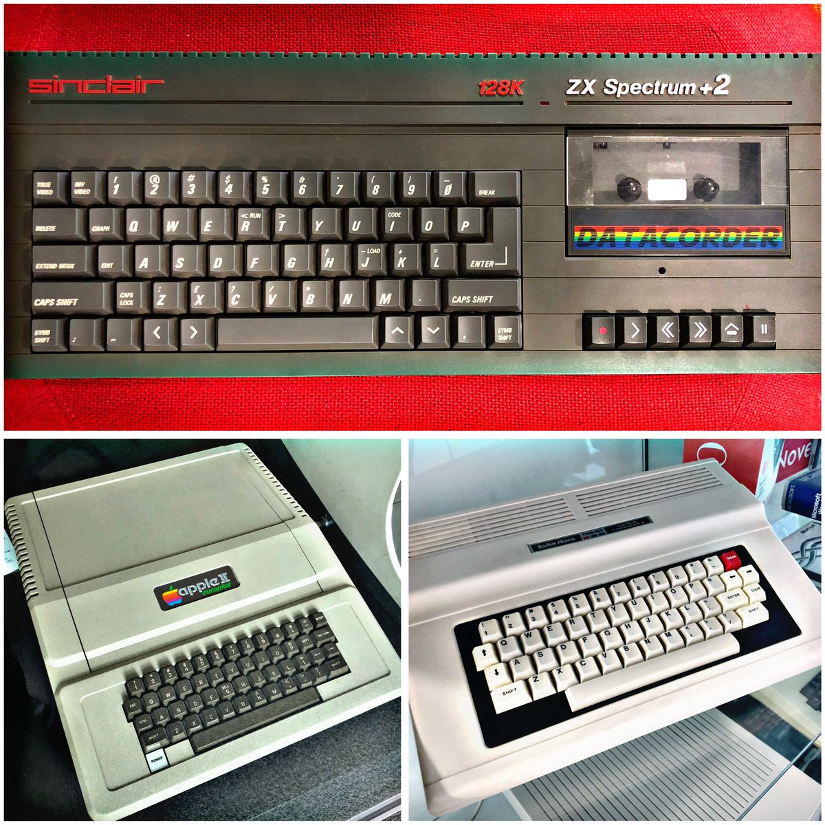 For today’s #RetroTrio we have the #Apple2, #TRS80 #CoCo2 and #Sinclair #ZXSpectrum +2. Which do you keep, gift and delete from history? #RetroComputing #ComputerHistory #RetroGaming #VideoGames