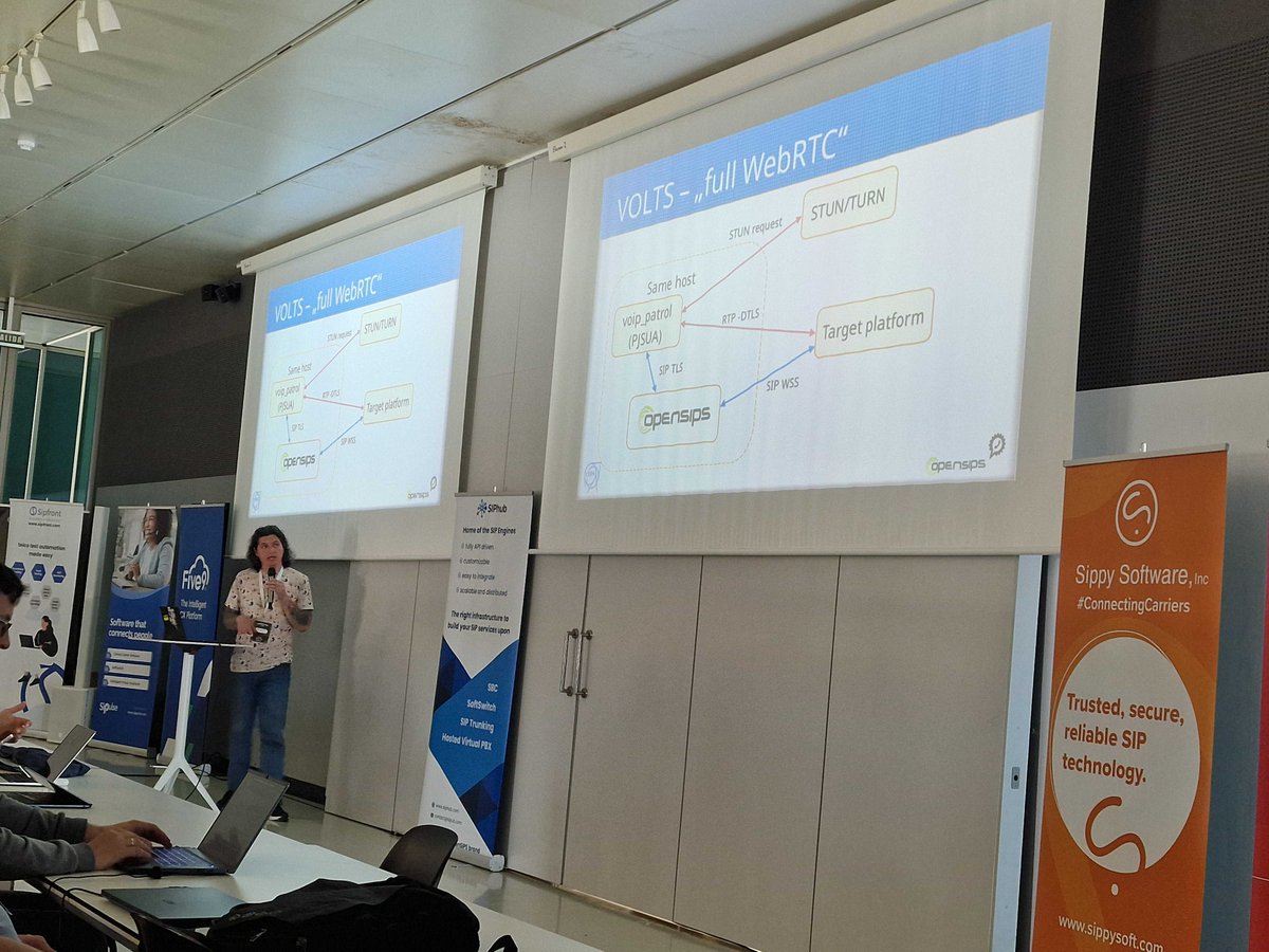 opensips's tweet image. Ihor Olkhovskyi  @CERN  @ #opensipssummit 2024, day 2
Adding #WebRTC to VOLTS using #OpenSIPS 
#sip #voip #opensource