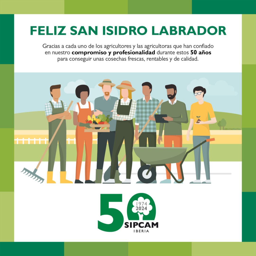 Sin vosotros, estos 50 años no hubieran sido posibles 💚

#SanIsidro #SanIsidroLabrador #SanIsidro2024 #SIPCAMIberia #sanidadvegetal #agriculturaespaña