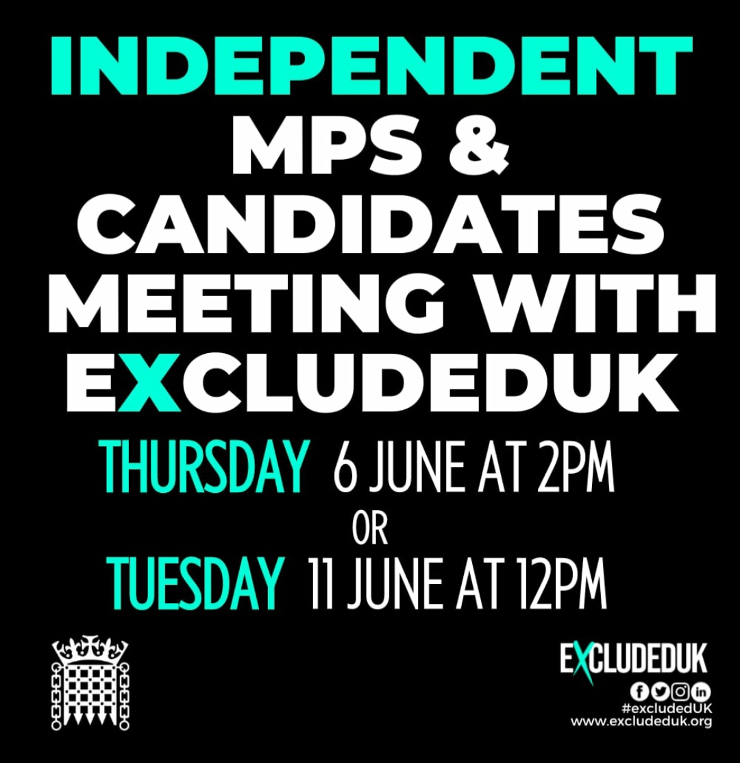 @StephenFarryMP Hi Stephen, and everything that you have just said is part of daily life for many of the #ExcludedUK, who have been left behind by this Government. I am pleased to invite you to one of many @ExcludedUK Zoom calls, where you will be joined by many MP'S. x.com/excludedfighte…