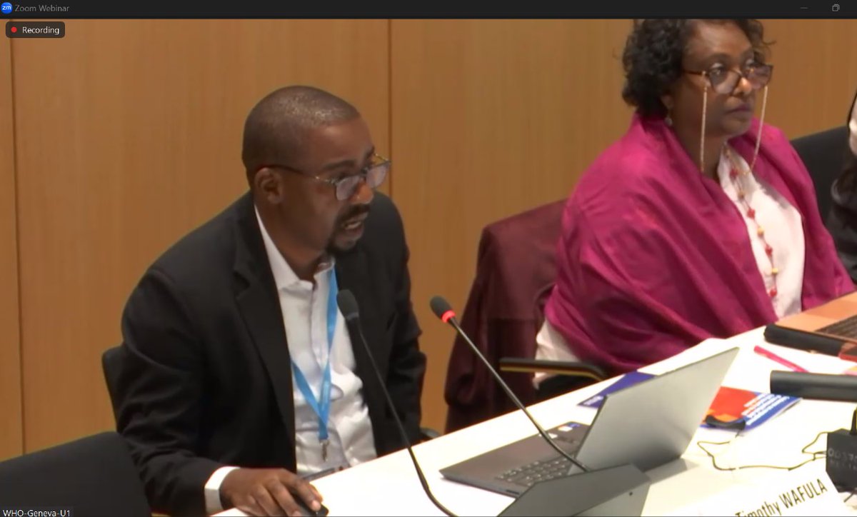 .@wanameme's remarks @WHO Civil Society Task Force on TB held yesterday, linked commitments made by world leaders in the 2023 political declaration of the high-level meeting on the fight against TB to current realities faced. Highlights from his speech 👇(Thread)