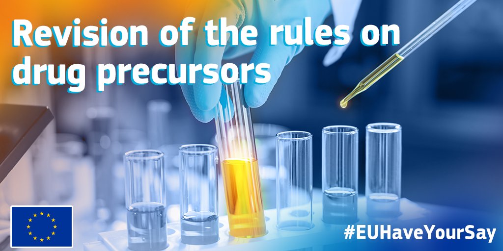Drug precursors - chemicals 🧪 that have important legal uses but can also be used to make illegal drugs – are often misused for drug production. How can we improve our EU rules to stop their illicit trade? #HaveYourSay until 10/07/2024 👉europa.eu/!GjXDhN