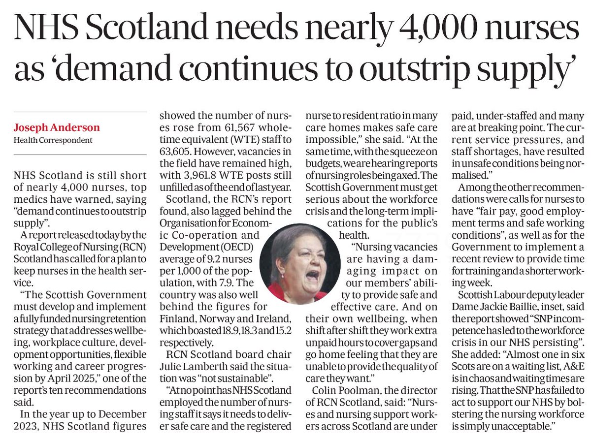 There's a crisis in the NHS and it is 4,000 nurses short. And what is the SNP doing about it? Nothing.