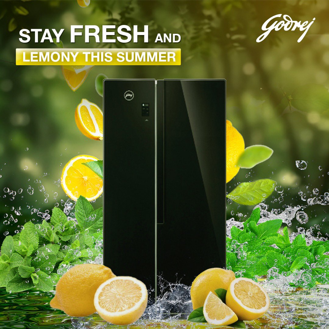Embrace the summer sizzle with Godrej Refrigerator, where every moment feels lemony cool! 🍋 #Godrej #GodrejAppliances #GodrejRefrigerators #HomeAppliances #ThingsMadeThoughtfully #SochKeBanayaHai