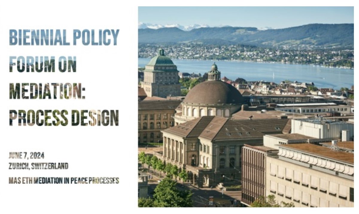The public event 'Conflict Resolution in the Current Global Peace and Security Context' will be held on June 7. 📅 Date: Friday, June 7, 2024 🕔 Time: 17.00 – 19.00 📍 Location: CAREUM Auditorium 🔎css.ethz.ch/ueber-uns/css-…