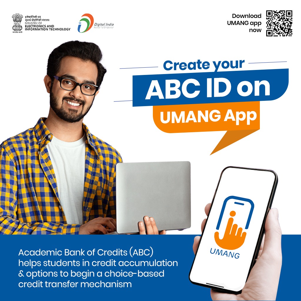 The service for the creation of ABC ID on #UMANGApp empowers students to generate their ABC ID by selecting their institutions. Visit web.umang.gov.in/landing/depart… #DigitalIndia @UmangOfficial_ @digilocker_ind @EduMinOfIndia