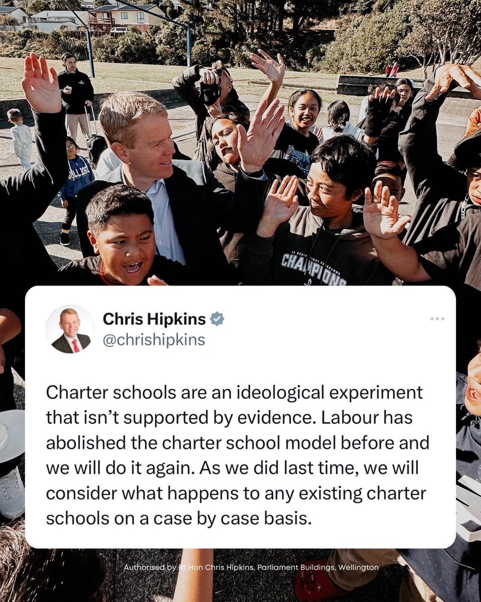 Charter schools - we’ve abolished them once and we’ll do it again.