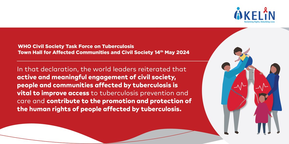 .@wanameme: Active meaningful engagement of civil society, people and communities affected by TB is vital to improve access to #TBPrevention and care @WHO Civil Society Task Force on TB Town hall.