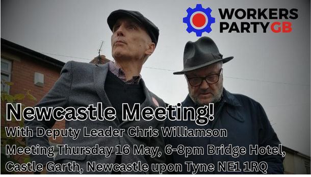 𝙋𝙐𝘽𝙇𝙄𝘾 @WorkersPartyGB ⚙️ 𝙈𝙀𝙀𝙏𝙄𝙉𝙂: •meet deputy leader @DerbyChrisW tomorrow night in Newcastle at the iconic Bridge Hotel •hear WPB's common sense socialist solutions to the chaos of the free market •join WPB ⚙️ now workerspartybritain.org/support/worker… • stand as a candidate