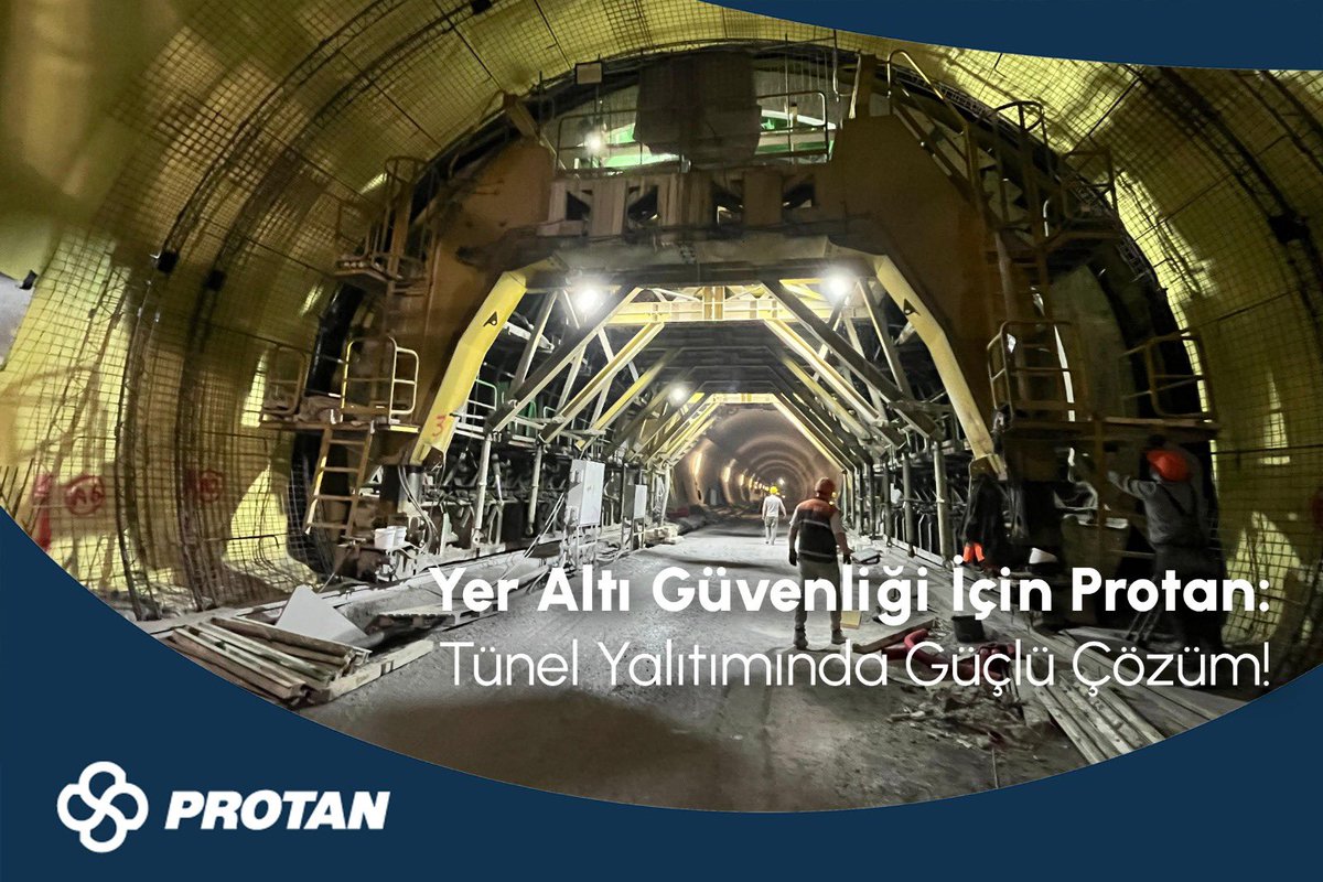 protanturkey's tweet image. Tünelinizin güvenliği için en iyi çözümü buldunuz mu? Protan'ın tünel yalıtım uygulamaları, yer altı yapılarınızı su ve diğer doğal etkenlerden korurken dayanıklılık ve uzun ömür sağlar.💧🚇

#Protan #TünelYalıtımı #SıvıBariyer #Dayanıklı #SuGeçirmez #İzolasyon