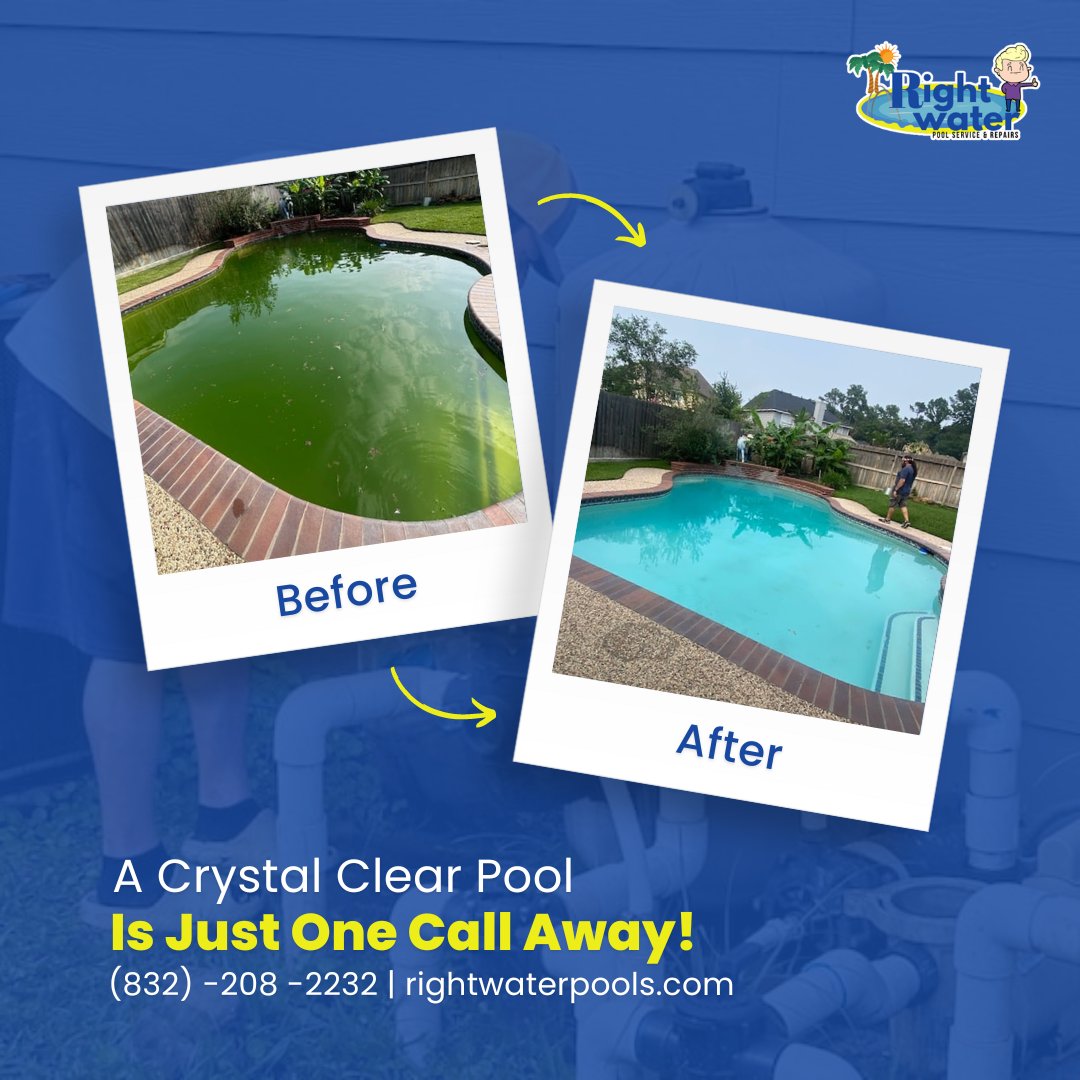 RightWaterPool's tweet image. Dive into the power of green!💧 
From murky to magnificent, let Right Water Pool Service keep your pool sparkling clean. 
Contact us for a transformation! 
📞 832-208-2232 
📧 info@rightwaterpools.com

#RightWaterPoolService #PoolCleaningService #PoolCleaning #TomballTX