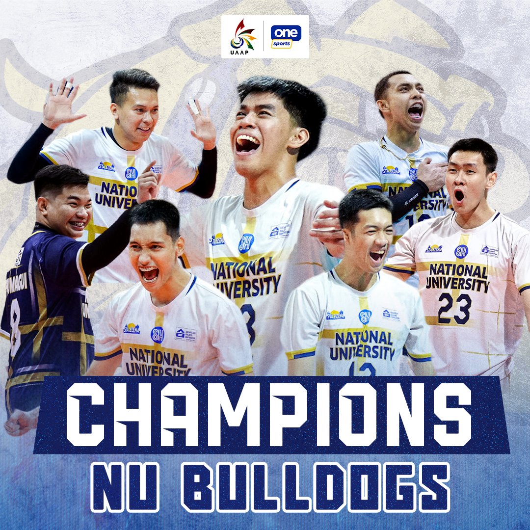 SI-NU PA BA? 🐶 🏆

NU remains a cut above the rest as the Bulldogs prevail over the UST Golden Spikers to clinch a record fourth-straight UAAP men’s volleyball title behind an impressive Finals sweep. 

#UAAPSeason86  #UAAPonOneSports #FuelingTheFuture