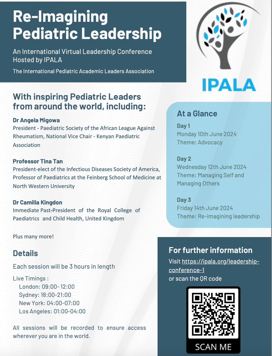 This is a great free opportunity for any child health professional who is interested in developing as a leader. This online event is all about re-imagining the future of child health leadership and we want to hear your voice @rcpch_trainees @Paedsoftlanding