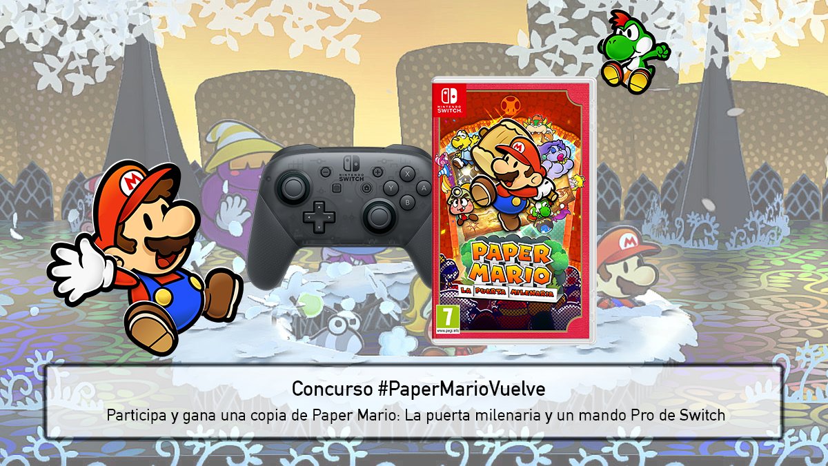 🔥¡Gana un pack de Paper Mario: La puerta milenaria + Mando Pro para Nintendo Switch con nuestro sorteo!

✅Sigue a @JuegosADN
✅ Haz RT a este tweet
✅ Responde con #PaperMarioVuelve y comenta cuál es tu compañero favorito

🍀Ganador 16/05
