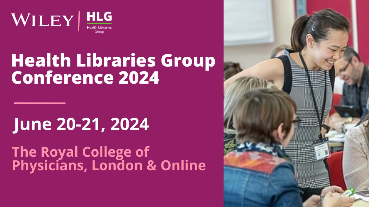 @CILIPHLG 2024 HLG Conference begins on 20 June! This year's agenda features a brilliant range of talks focussed around the key theme #Connecting. 🔗Find out more: ow.ly/RmHm50RBwvc #HLG2024 @CILIPinfo @HILJnl