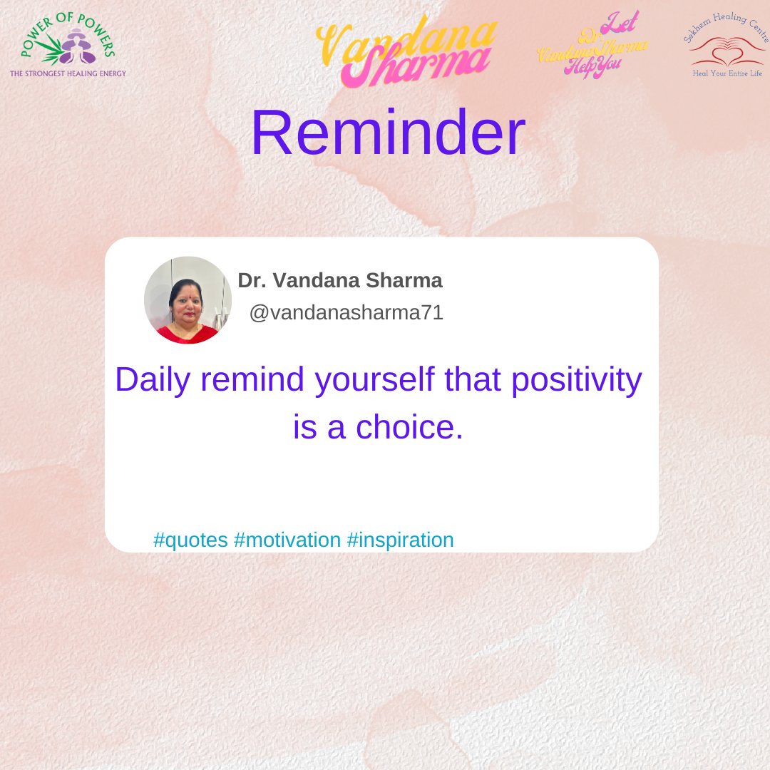 Today’s Power Packed Reminder from Power of Powers 🙏🏻🙏🏻   | Dr. Vandana Sharma (Hon.)

#affirmation #lawofattraction #motivation #manifestation #selflove #positiveaffirmations #manifest #inspiration #meditation #lawofattractionquotes