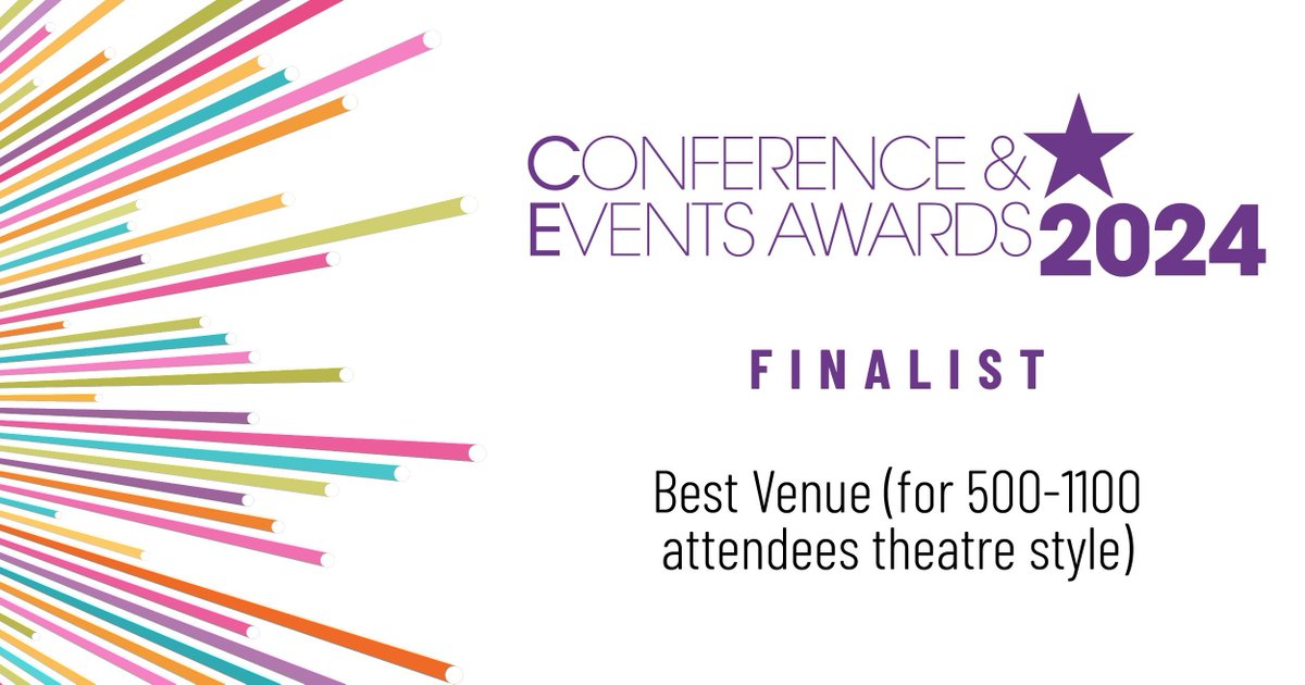 We are delighted to announce that we have been shortlisted at the Conference & Events Awards 2024 in the Best Venue (for 500-1100 attendees theatre style) category 👏 

#events #conferences #eastmidlands #conferencecentre #nottingham #awards