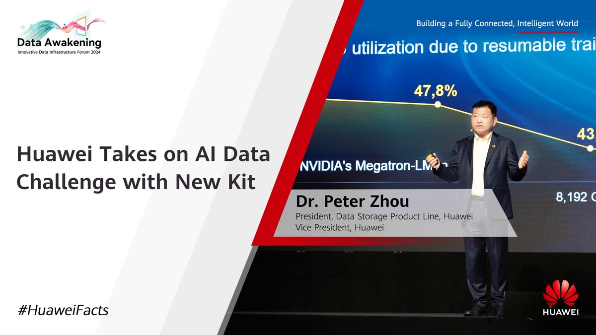 HuaweiEnt's tweet image. New #HuaweiStorage kit unveiled at #HWIDI! Huawei&apos;s Data Storage Product Line outlines how to redefine data storage in the #DataAwakening era. Learn more: bit.ly/4ahR7c4 #HuaweiFacts