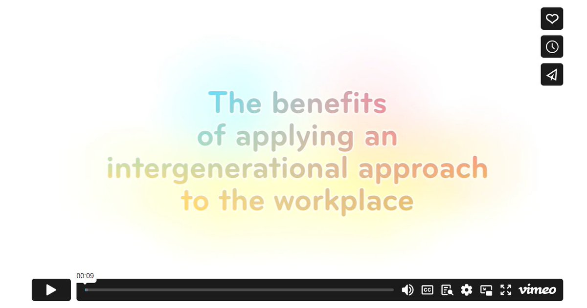The benefits of applying an intergenerational approach to the workplace is now available to watch on our website >> generationsworkingtogether.org/global-interge… #GIW24