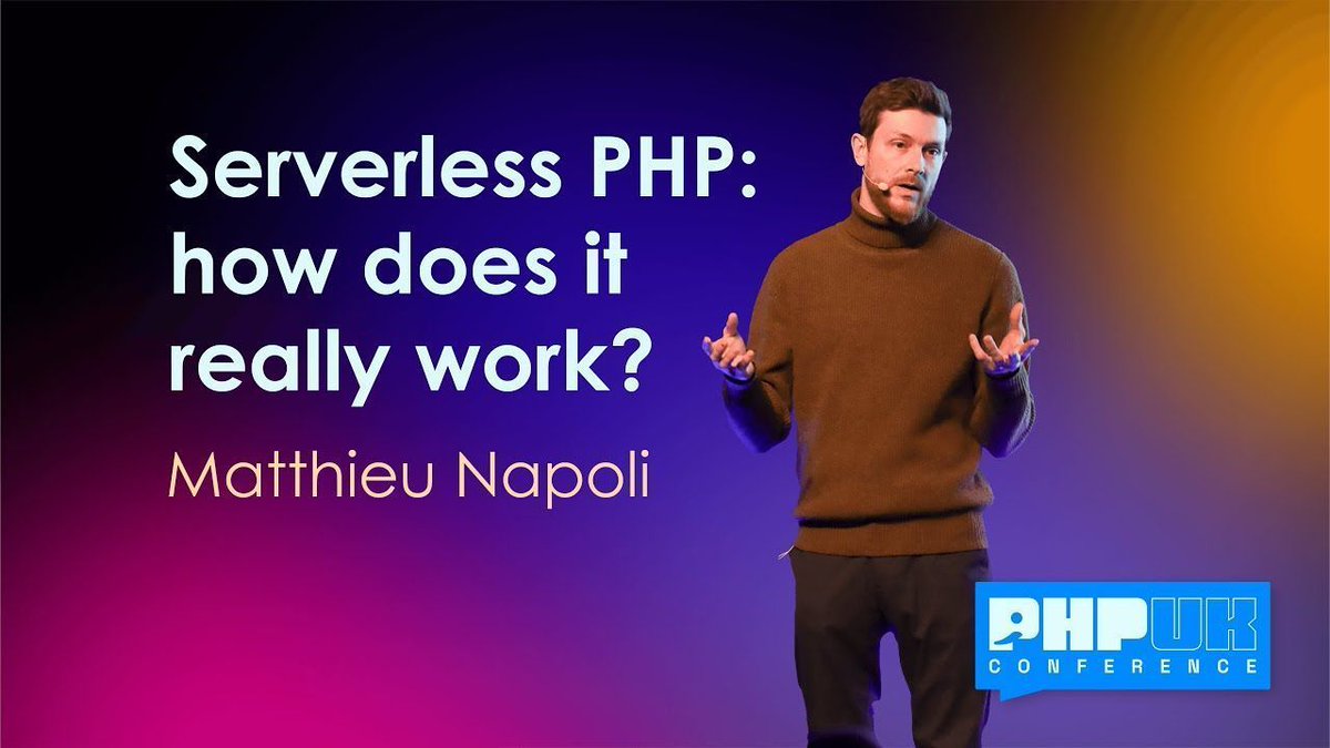 Are you looking to learn about Bref and Serverless PHP? @matthieunapoli delivered an engaging session at #phpuk24 giving attendees a look under the hood of Bref and exploring how AWS Lambda scales and runs services. Watch the talk back here - buff.ly/44DGr6I