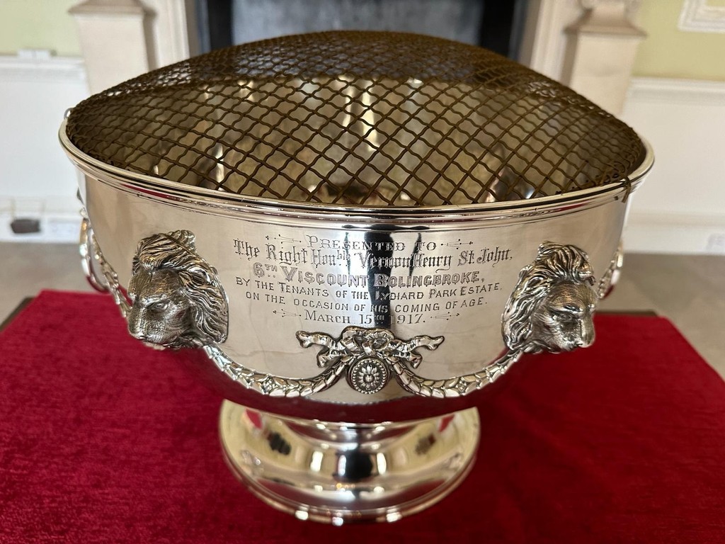 On this day two months ago, the restored Rose Bowl was presented back to Lydiard House Museum. It's fantastic to have it back in pride of place after the brilliant restoration by Deacons of Swindon. #swindonhistory #swindonmuseums #wiltshirehistory #lydiardpark