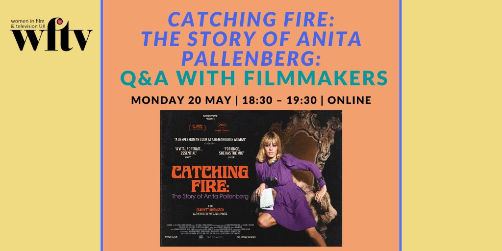 WFTV members are invited to this online discussion with filmmakers Alexis Bloom & Svetlana Zill on their recent doc, 'Catching Fire: The Story of Anita Pallenberg'. The Q&A will be moderated by Georgie Rogers. Register here: bit.ly/CatchingFireQA

@Dogwoof #AnitaPallenbergFilm