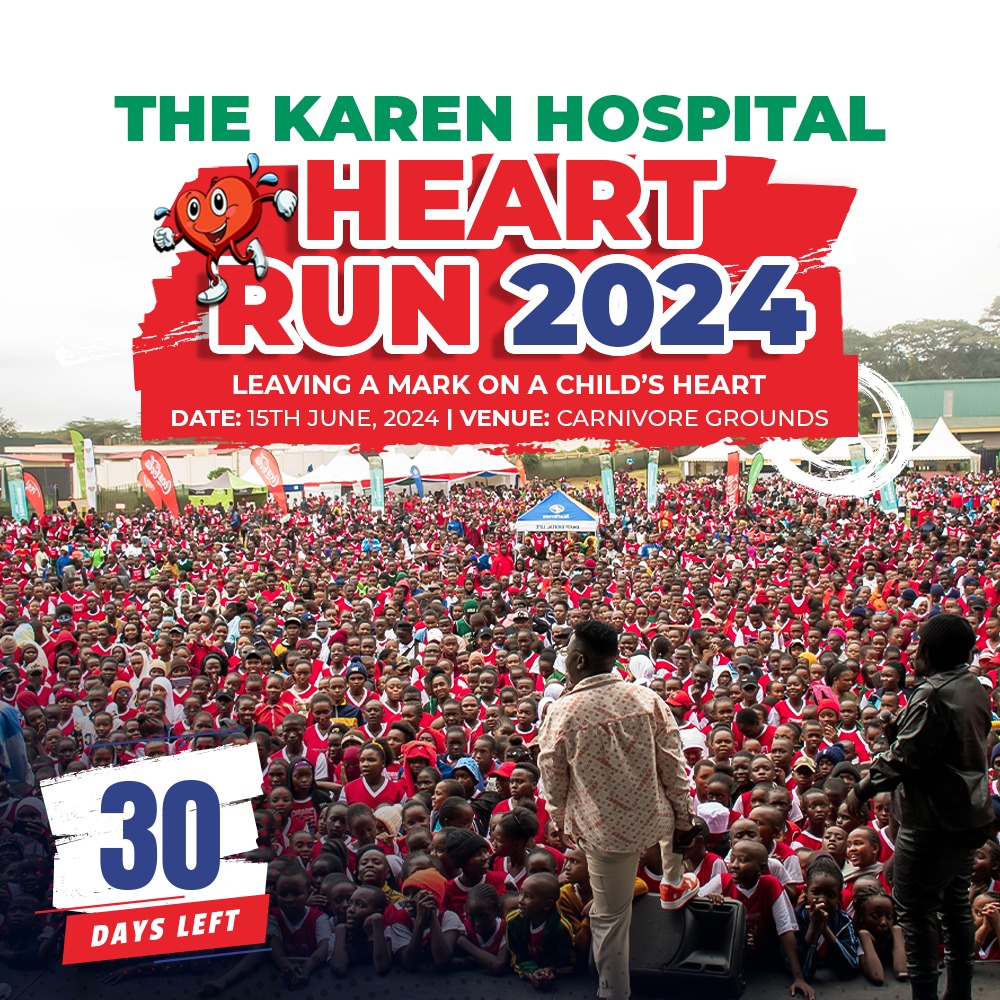 Only 30 days left! Don't miss out on the chance to make a difference and leave a mark on a child’s heart. Call us now at 0738 150 092 and grab T-shirts, caps, wristbands, and sun visors. #leaveamarkonachild’sheart #KarenHeartRun #SupportACause