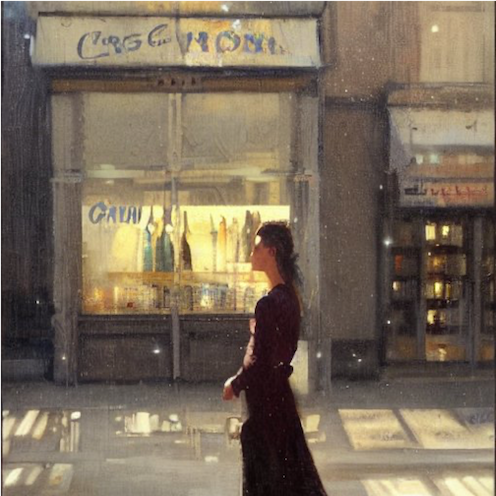 Woman in front of a store  – a 1/1 #NFTartwork that's a must for dedicated #nftcollector #nftcollectors . Elevate your #NFTCollections or #NFTGallery with this unique piece.

#NFTCommunity #NFT #nftart #nftarti̇st #NFTs #OpenseaNFTs 

opensea.io/assets/matic/0…