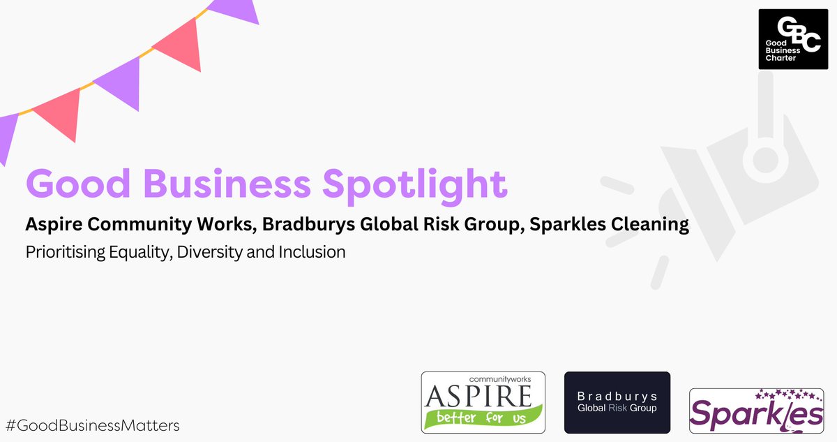 In this week's Good Business Spotlight, we're celebrating @AspireComWks, @BradburysUK and @SparklesCleanUK for their dedication to the EDI component 🎉 Read our blog and hear about the transformative effects prioritising EDI has had on their businesses 👉 t.ly/T_sOl