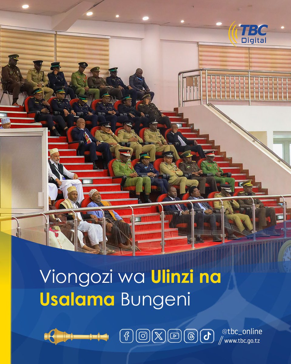 Baadhi ya Viongozi wa ulinzi na usalama wakiendelea kufuatilia shughuli za Bunge jijini Dodoma leo Mei 15, 2024. Tupo mbashara kupitia TBC1, TBC Taifa na mitandao ya kijamii kwa anwani ya TBConline. 📸✍🏾 @simbeyezekiel #BungelaBajeti #Bungeni #TBCdigital #TBCupdates