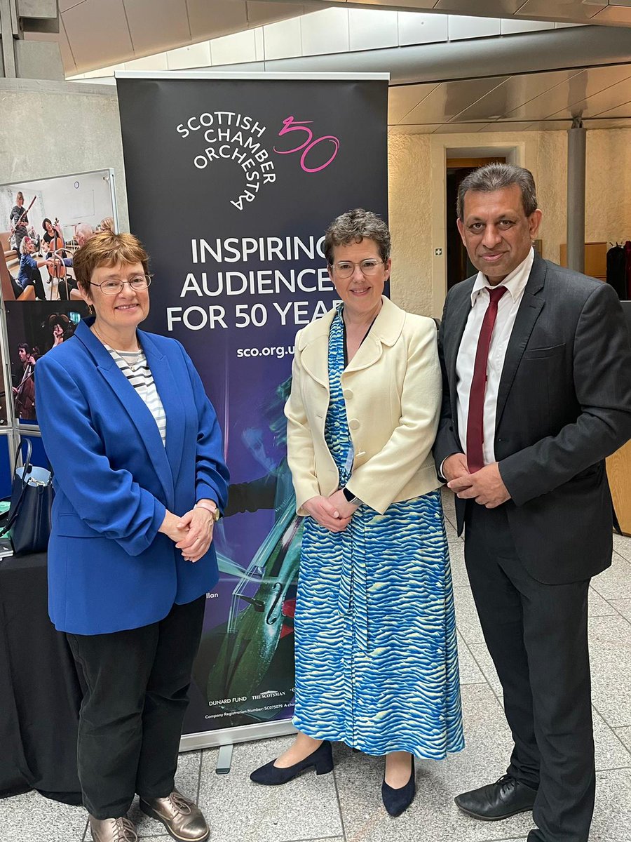 Scottish Chamber Orchestra are celebrating their 50th Birthday! Fantastic to join their reception @ScotParl to catch up with the Chair Joanna Baker, hear some excellent performances from @SCOmusic musicians and learn more about their valuable creative learning programme.