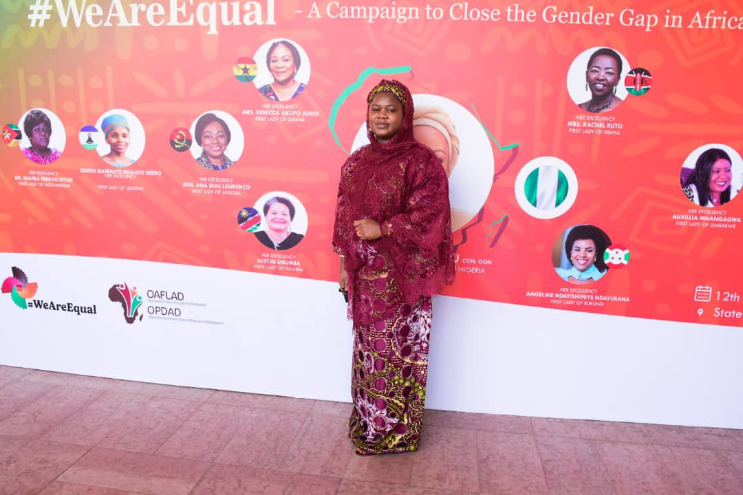 I was at the Aso  Villa, Abuja On Monday 13 May to attend the launch of a campaign on Education tagged
#WeAreEqual, which 
 is an initiative of the Organization of African First Ladies for Development (OAFLAD).