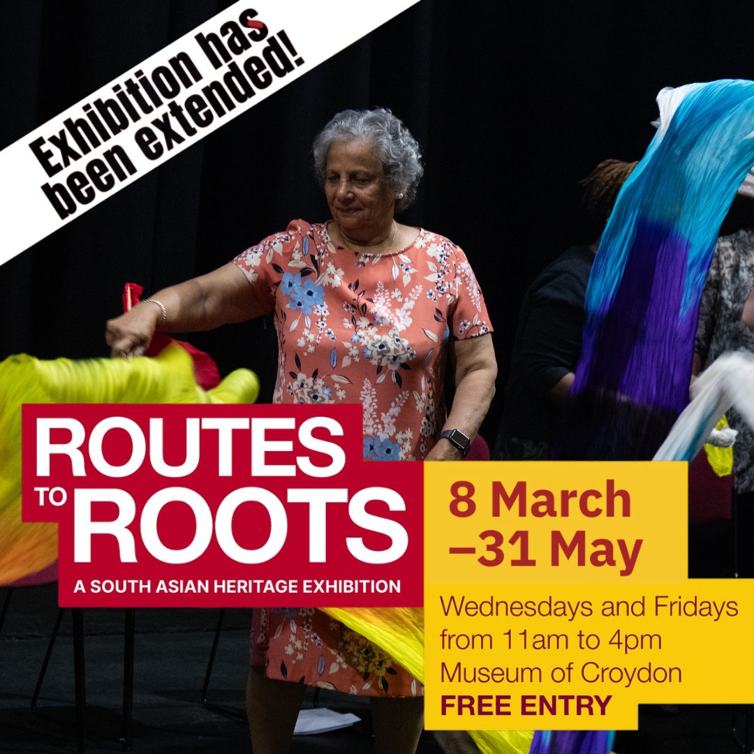 🌟Routes to Roots - A South Asian Heritage Project Exhibition extended! 🎉 Now closing on May 31st! 🏷 Free entry! 📆 Wednesdays and Fridays ⏰ 11:00 - 4pm 📍Museum of Croydon Exhibition Gallery, ground floor #opentoday #exhibit #R2RCroydon