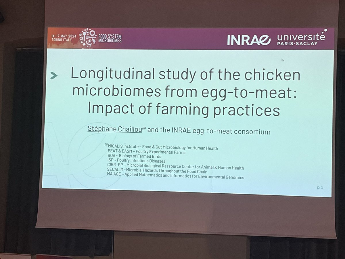 Stephane Chaillou now switches the focus yet again to chicken microbiomes and the impact of farming practices. Stephane also coordinates the #DominoEU project that @teagasc have the pleasure of participating in