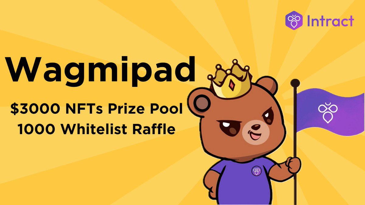 Get ready to mint the exclusive 'Wagmipad X Intract' testnet 404 NFT during our Intract quest for a chance to win our special lucky draw. Prizes include our 10 Genesis NFTs valued up to $3000, along with 1000 whitelist spots up for grabs!  

This marks the final whitelist round