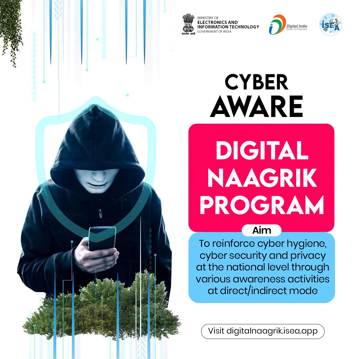 #DigitalNaagrikProgram - To help India become #cybersecure! #cybersecurity #cybersurakshitbharat #DigitalIndia @GoI_MeitY @InfoSecAwa