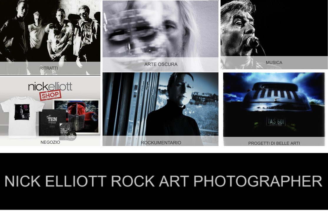 Visita il nuovo sito web di Nick!!
nickelliott.photography
@nickelliottrock 
@nick_italian 
@nickelliottinfo 
#nickelliottrockartphotographer #nickelliottphotography #nickelliottwebsite #nickelliottshoponline #nickelliottitalian #rockumentary #portrait #rockmusic #shoponline