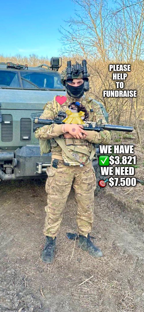 We have ✅$3.821 We need 🎯$7.500 Combat automobile urgently needed for the 46th Air Assault Brigade PayP**denuskydumets@gmail.com Please spread the word, like and donate if you can🙏