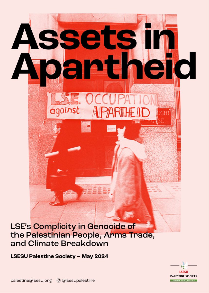 Some morning reading with your coffee - Assets in Apartheid, on how £89 million has been invested in arms, fossil fuels, and genocide. Time to divest! lsepalestine.github.io