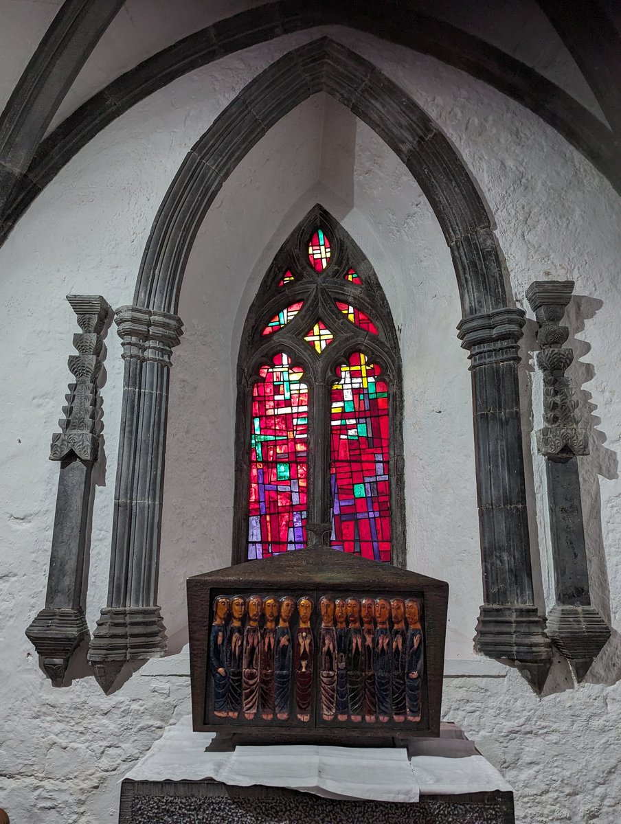 Nice glass and surroundings at Holy Cross Abbey. Thurles, Tipperary 

#wallsonwednesday #windowsonwednesday #stainedglass #architecture