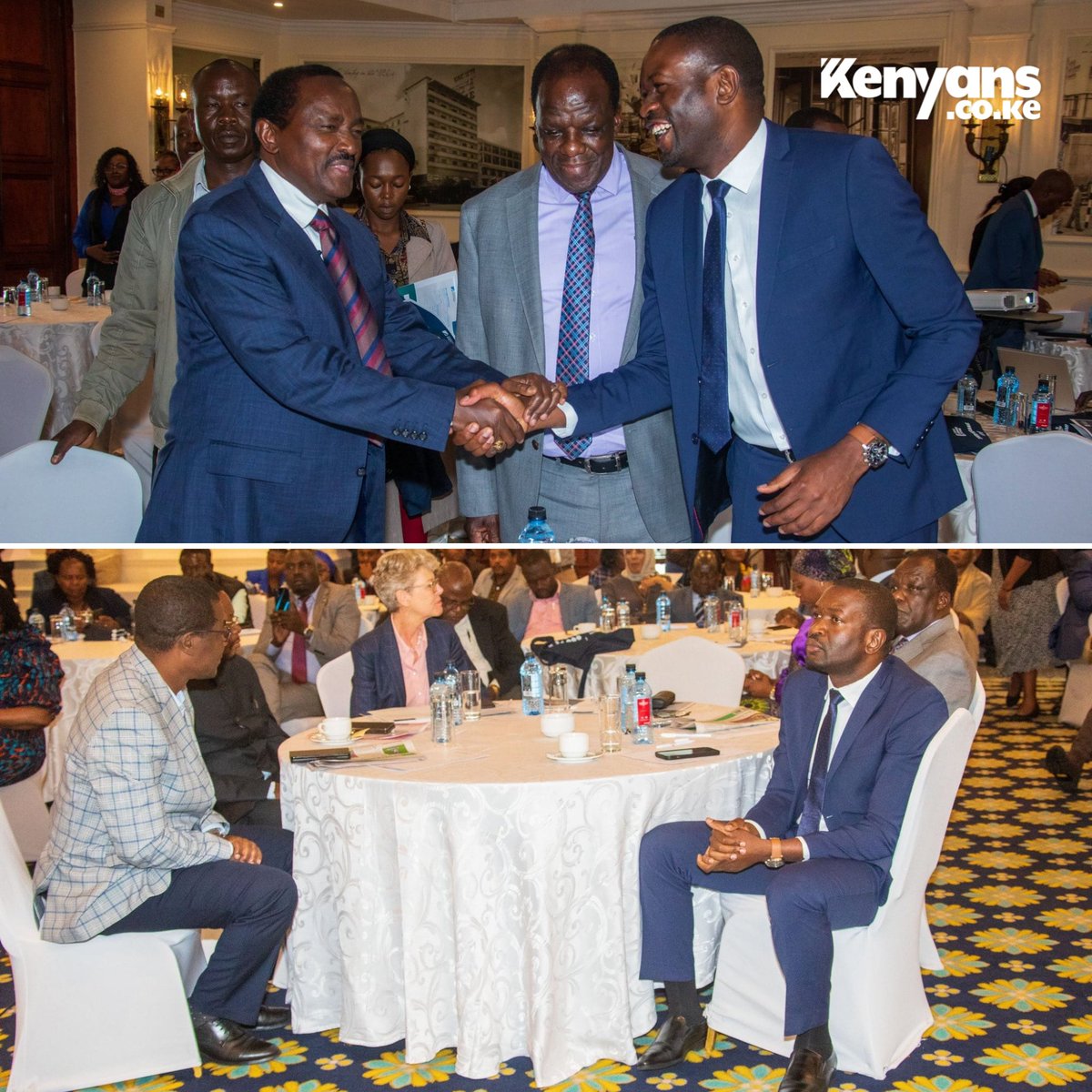 Kalonzo with Oparanya and Edwin Sifuna during the Azimio Legislative Workshop