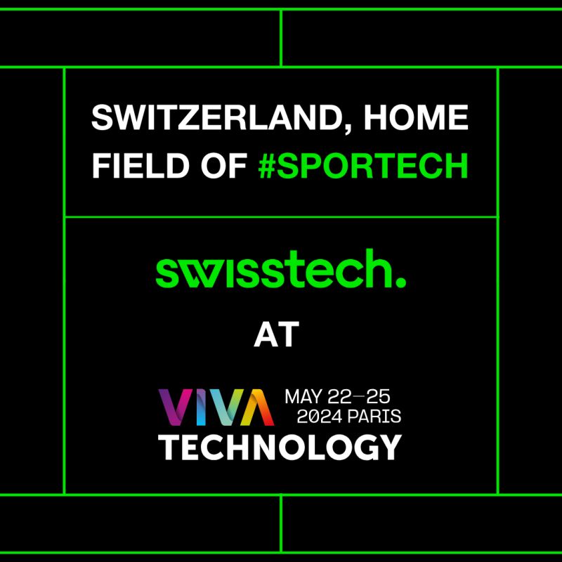 Are you at #VivaTech in Paris next week❓ Visit us at the @swisstech pavilion (Hall 1/B38), meet over 30 Swiss exhibitors, and discover the forefront of Swiss innovation with the latest technologies in #sportech and beyond. 💡More info: swiss.tech/events/vivatec…