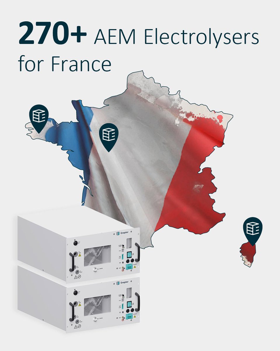 Green hydrogen is turning tricolour🇫🇷🎉 We’re happy to share that in the first months of 2024, Enapter received several major orders from new & existing French customers, with contracts signed for 270+ AEM Electrolysers for France alone Get all details go.enapter.com/JzpbV