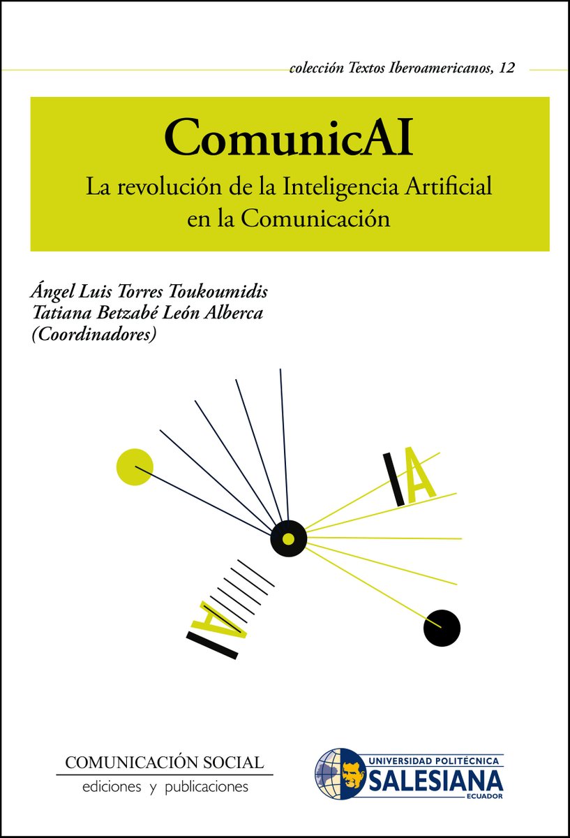 Interesante libro coordinado por <a href="/TatyLen/">Tatiana León</a> y Ángel L. Torres-Toukoumidis. 
Cómo la IA está transformando la comunicación desde distintas perspectivas:
Comunicación de crisis
Producción audiovisual
Periodismo deportivo
Comunic. científica
👇Descarga gratuita
…jodemonografias.comunicacionsocial.es/issue/view/584