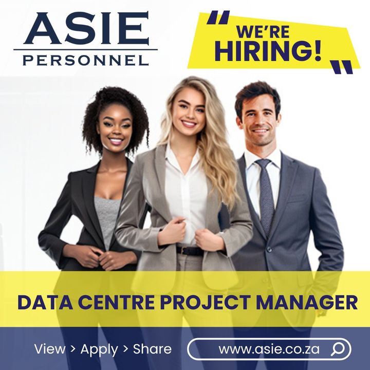 We're #Hiring! Our client a leader in the Telecoms industry has a vacancy for a Project Manager (Data Centre) to be based in Cape Town.

Read more here: asie.co.za/job-seekers/ 
Click on Job Vacancies > Project Manager (Data Centre)

#datacentre #projectmanager #datacenter