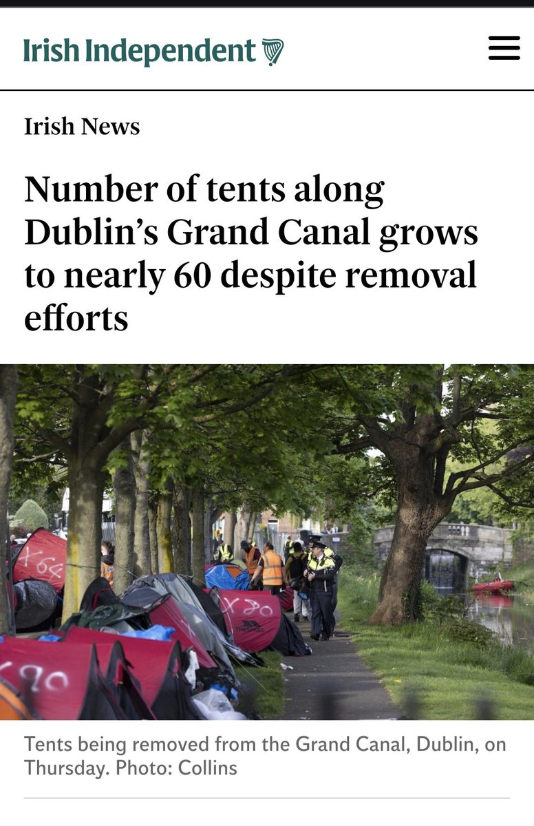 If the sink is overflowing you stop the flow and pull the plug. The same analogy can be used for immigration, the country is full. If it wasn't full and we had accommodation for everyone why are more tents popping up in Dublin? Unless the government stops the flow the tents…