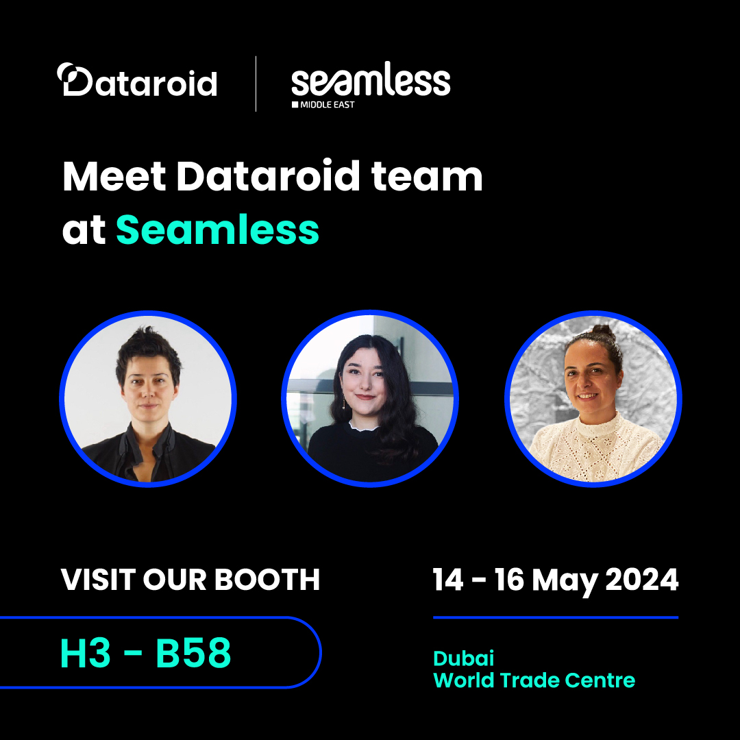 Day 2 at Seamless Middle East. Our team is waiting for you at H3-B58! We can discuss how you can leverage actionable customer intelligence to grow your business with Dataroid. #SeamlessDXB #digitalcommerce